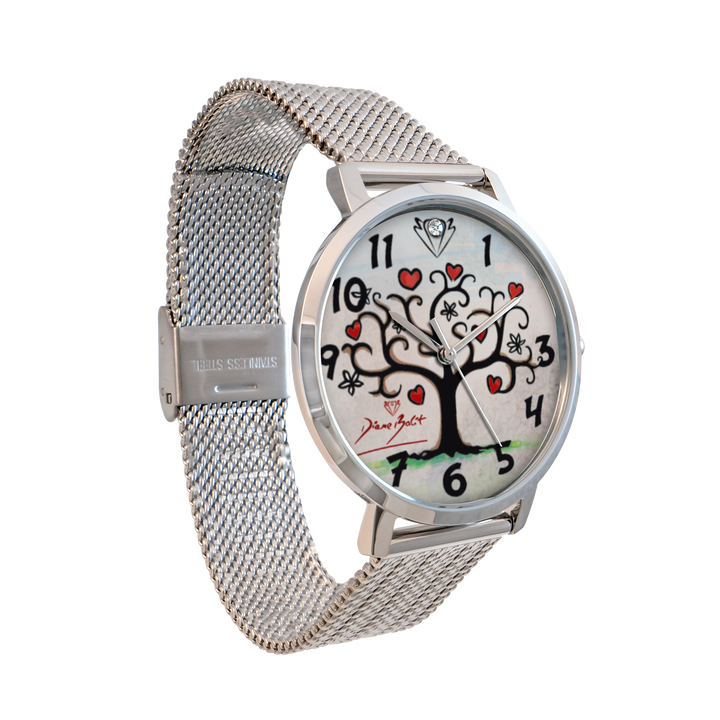 Montre fashion bracelet en acier inoxydable | ARBRE DE VIE COEURS