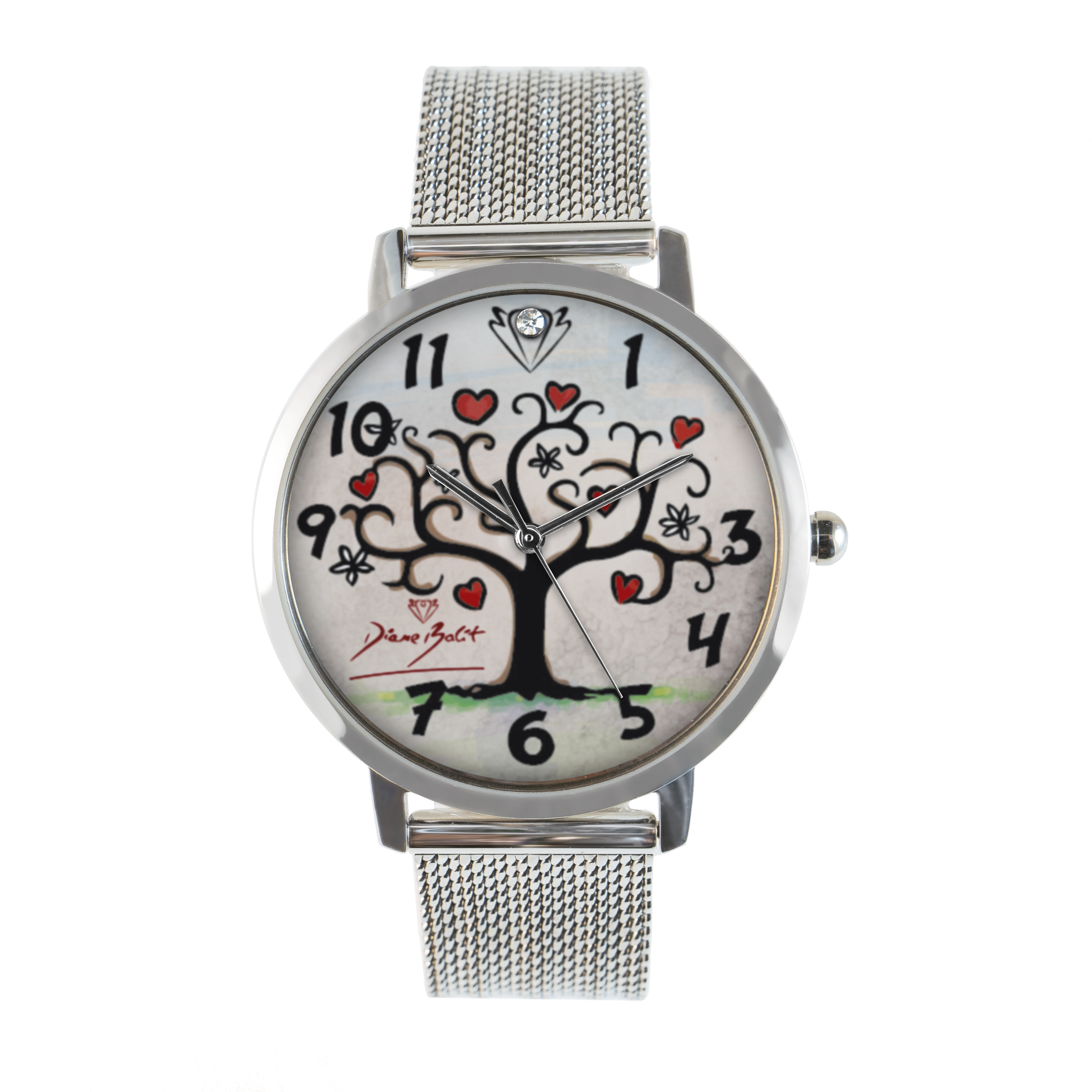 Montre fashion bracelet en acier inoxydable | ARBRE DE VIE COEURS