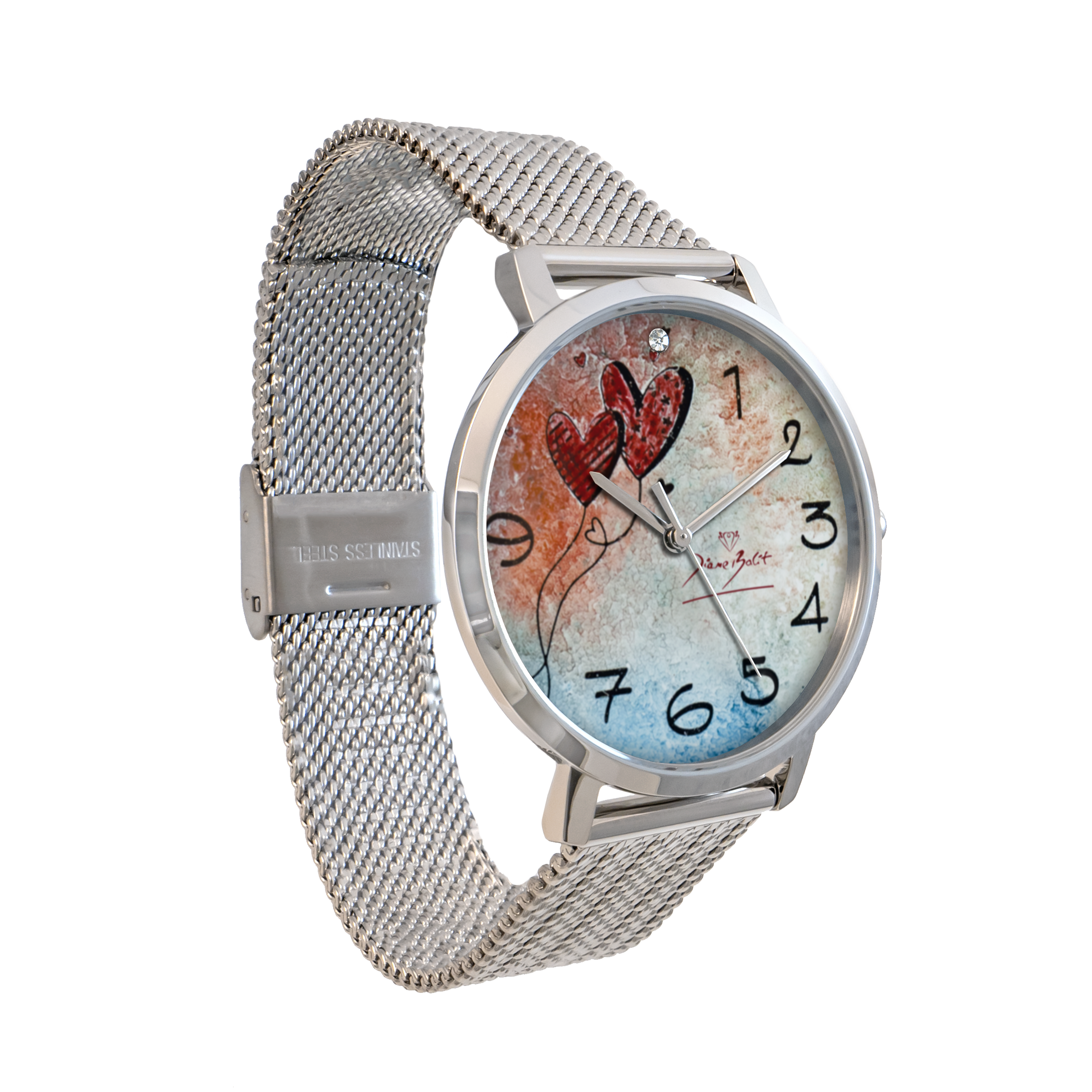 Montre femme fashion bracelet en acier inoxydable| COEURS BALLON