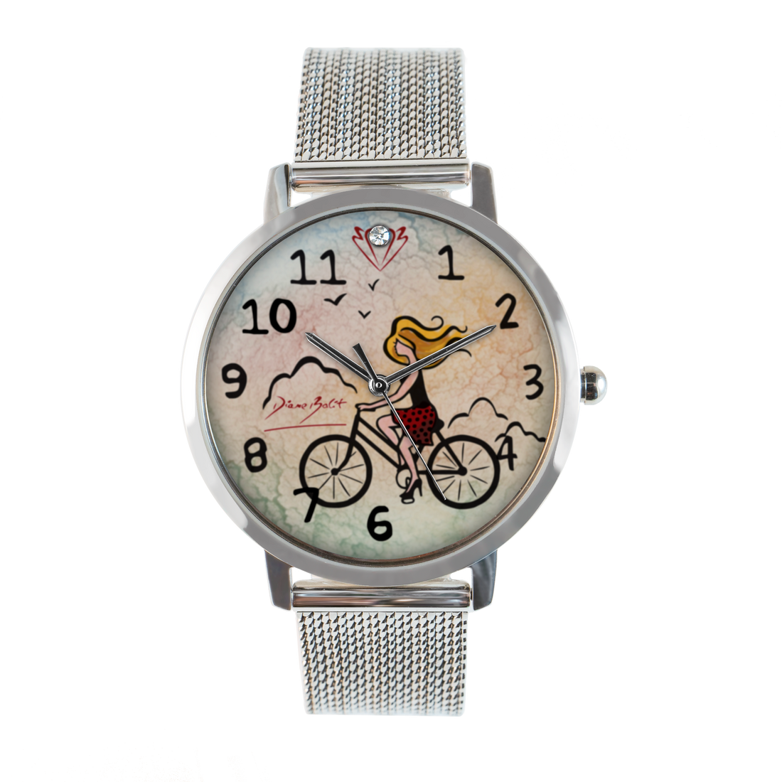 Montre femme bracelet acier inoxydable| FILLE VELO