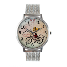 Charger l&#39;image dans la galerie, Montre femme bracelet acier inoxydable| FILLE VELO
