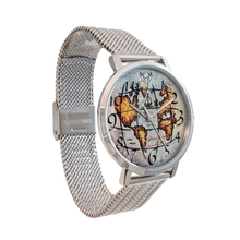 Load image into Gallery viewer, Women&#39;s fashion stainless steel bracelet watch | WORLD MAP
