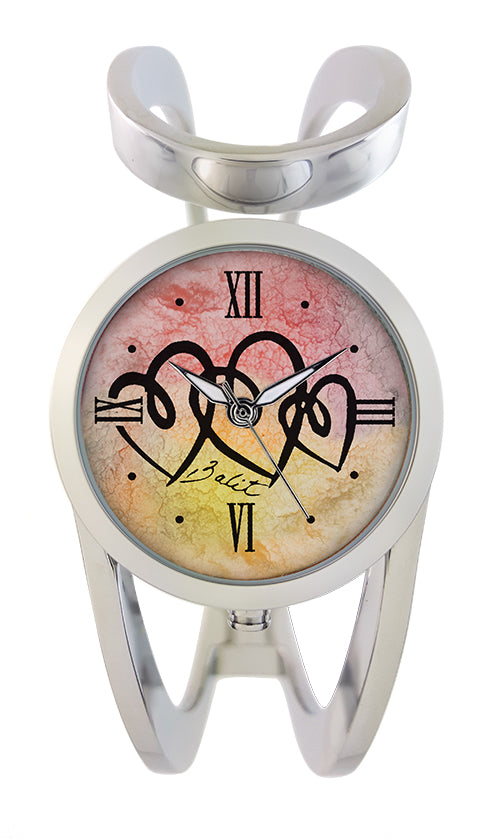 Montre femme amour bracelet acier inoxydable | BRACELET TROIS COEURS