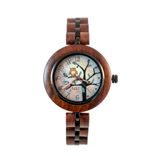 Load image into Gallery viewer, Woman&#39;s watch exotic wood nature | OWL IN THE TREE
