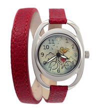 Load image into Gallery viewer, Trendy women&#39;s watch with double leather strap | GIRL ON BIKE
