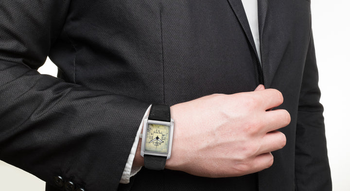 Montre homme unique acier rectangle tendance | CHIFFRES