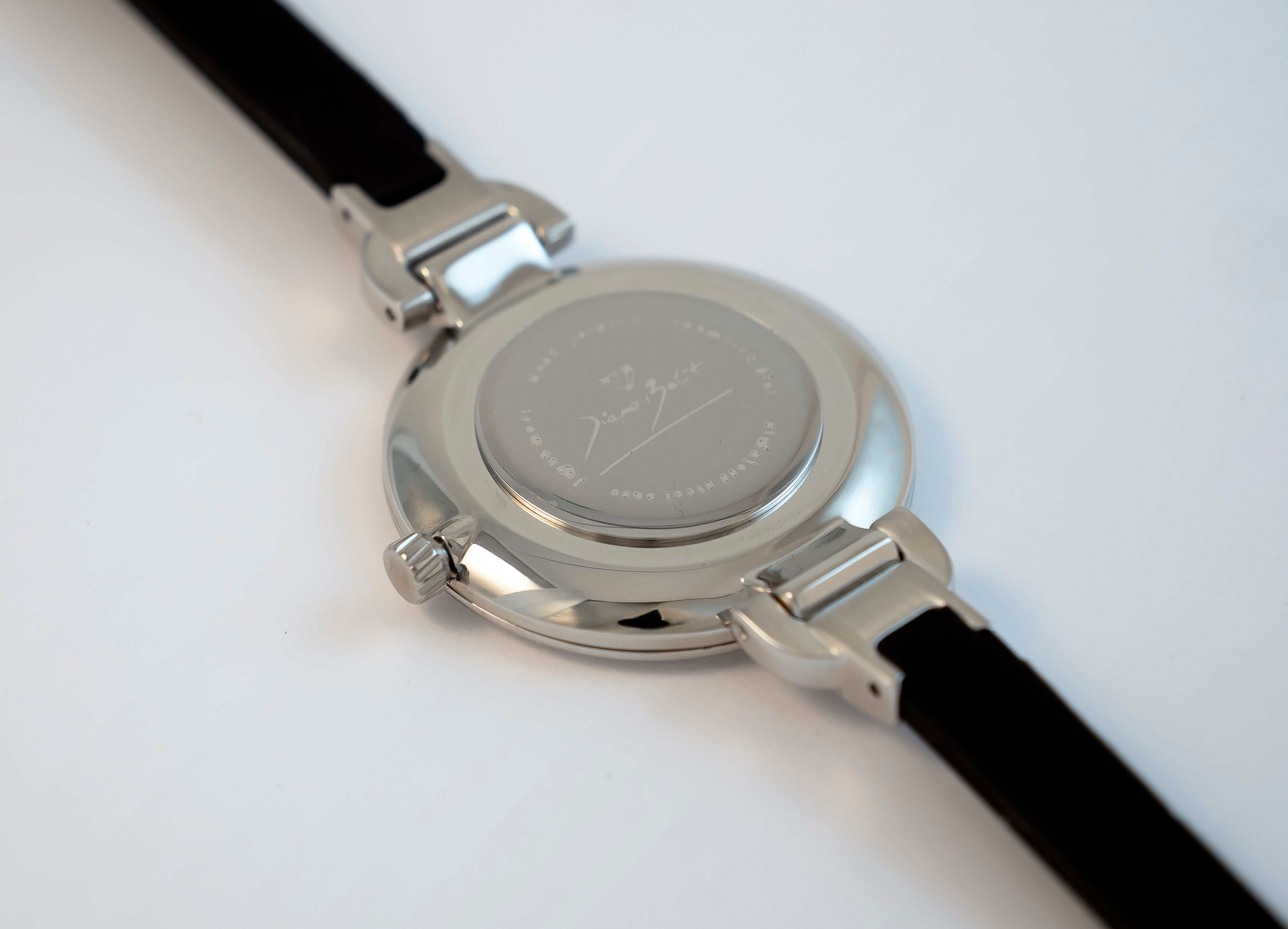 Montre femme fait à la main acier mince bracelet silicone | PALMIER