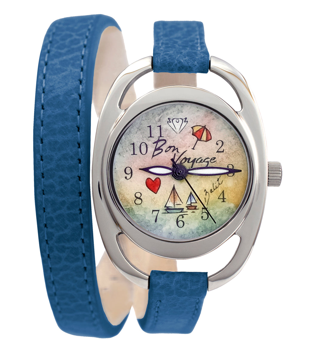 Holiday ladies watch with double leather strap | HAVE A NICE TRIP