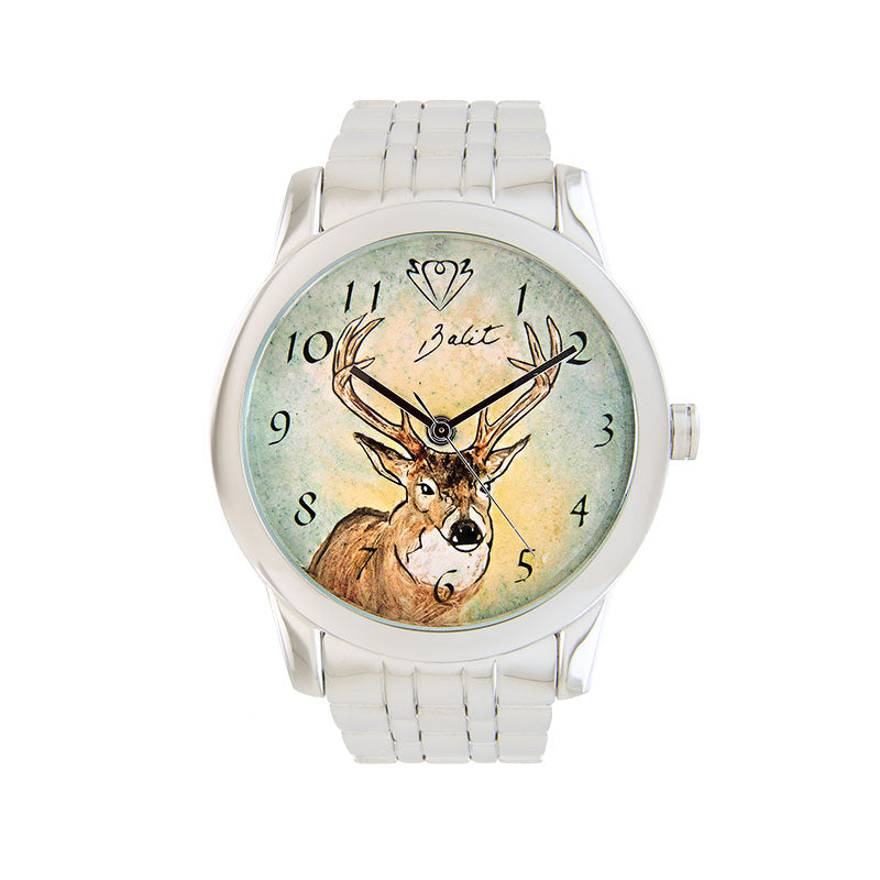 Unique men's watch with stainless steel strap | DEER