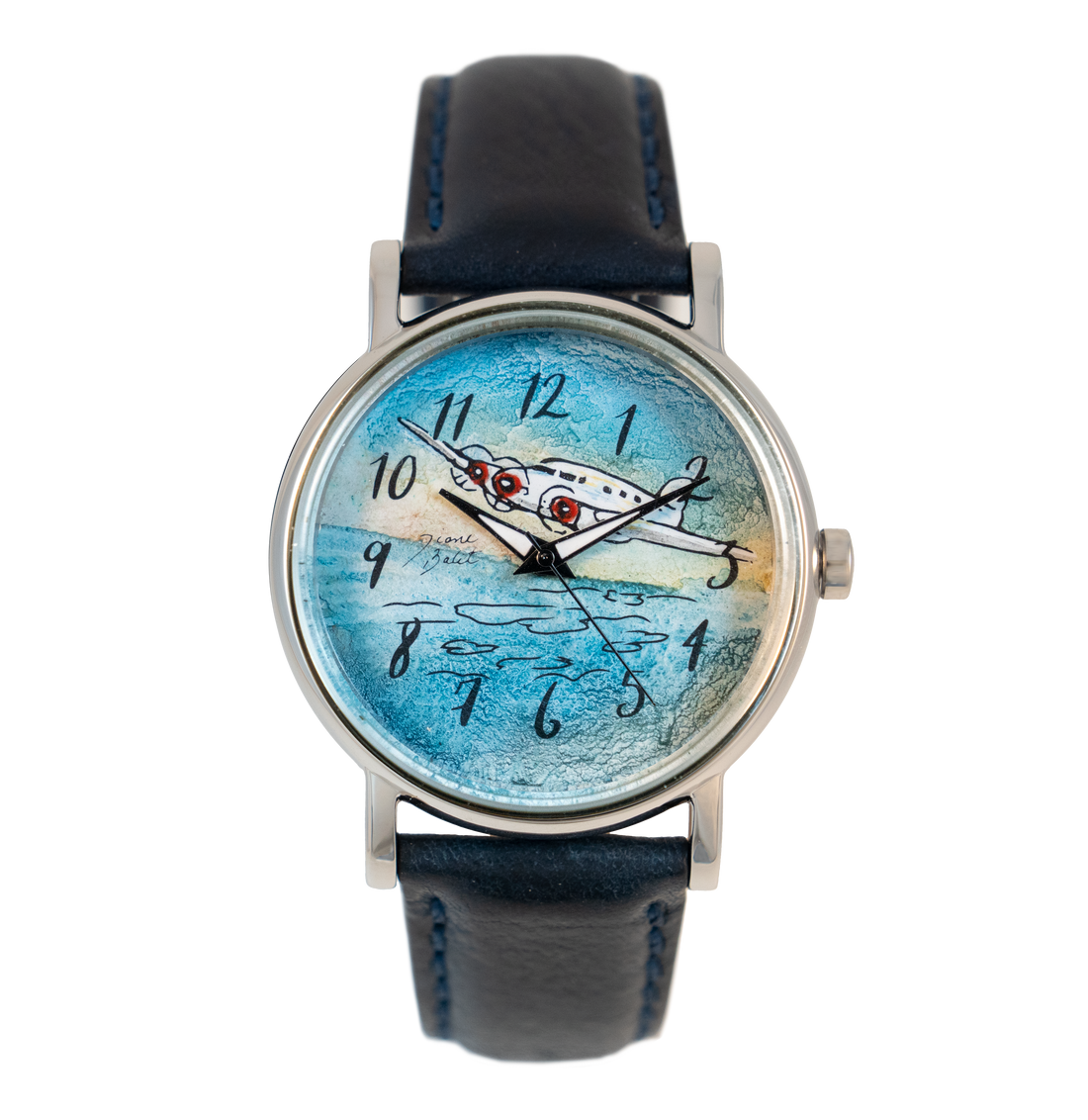 Montre homme acier inoxydable et bracelet  cuir | AVION