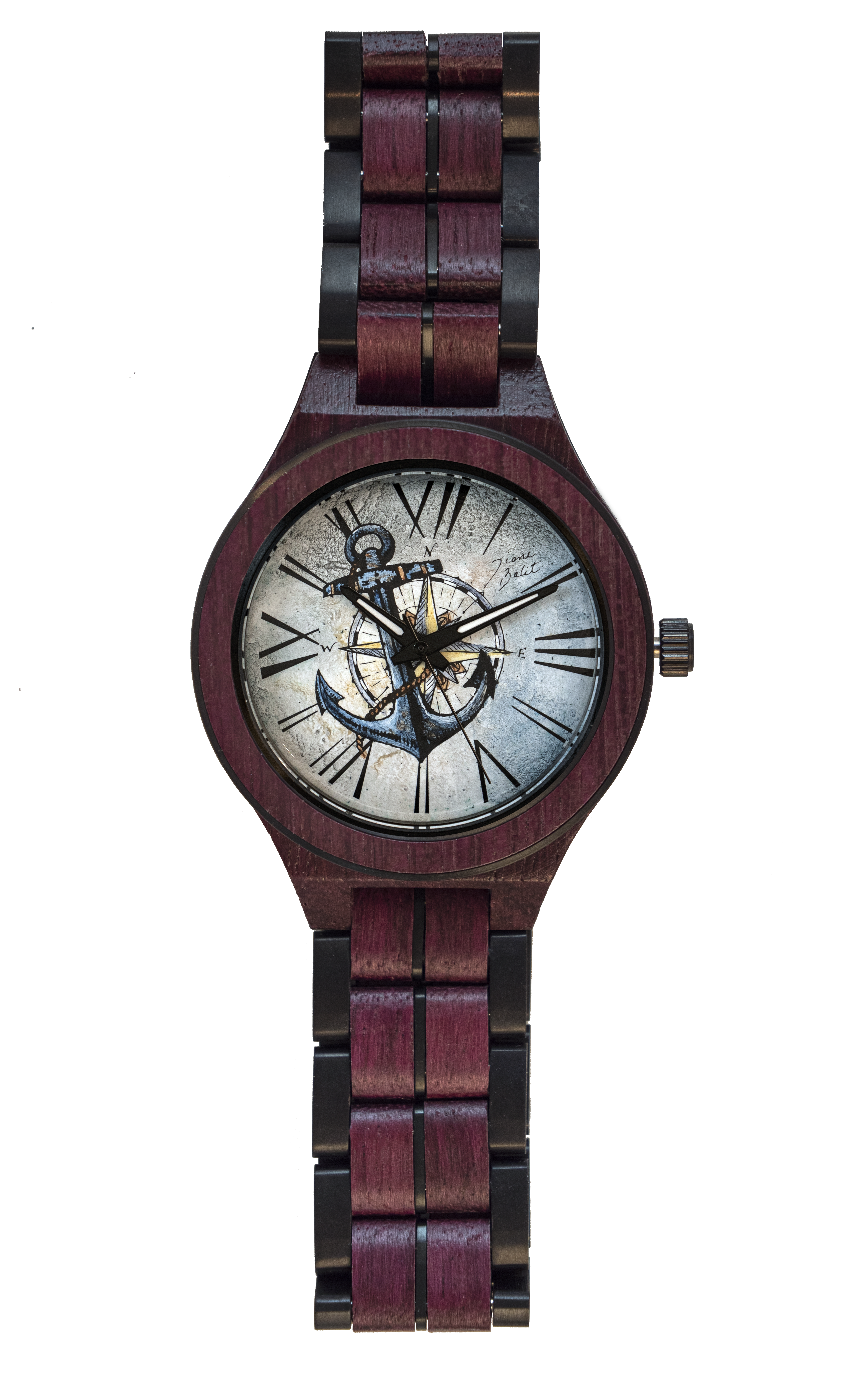 Men's watch in exotic wood | ANCHOR AND WIND ROSE
