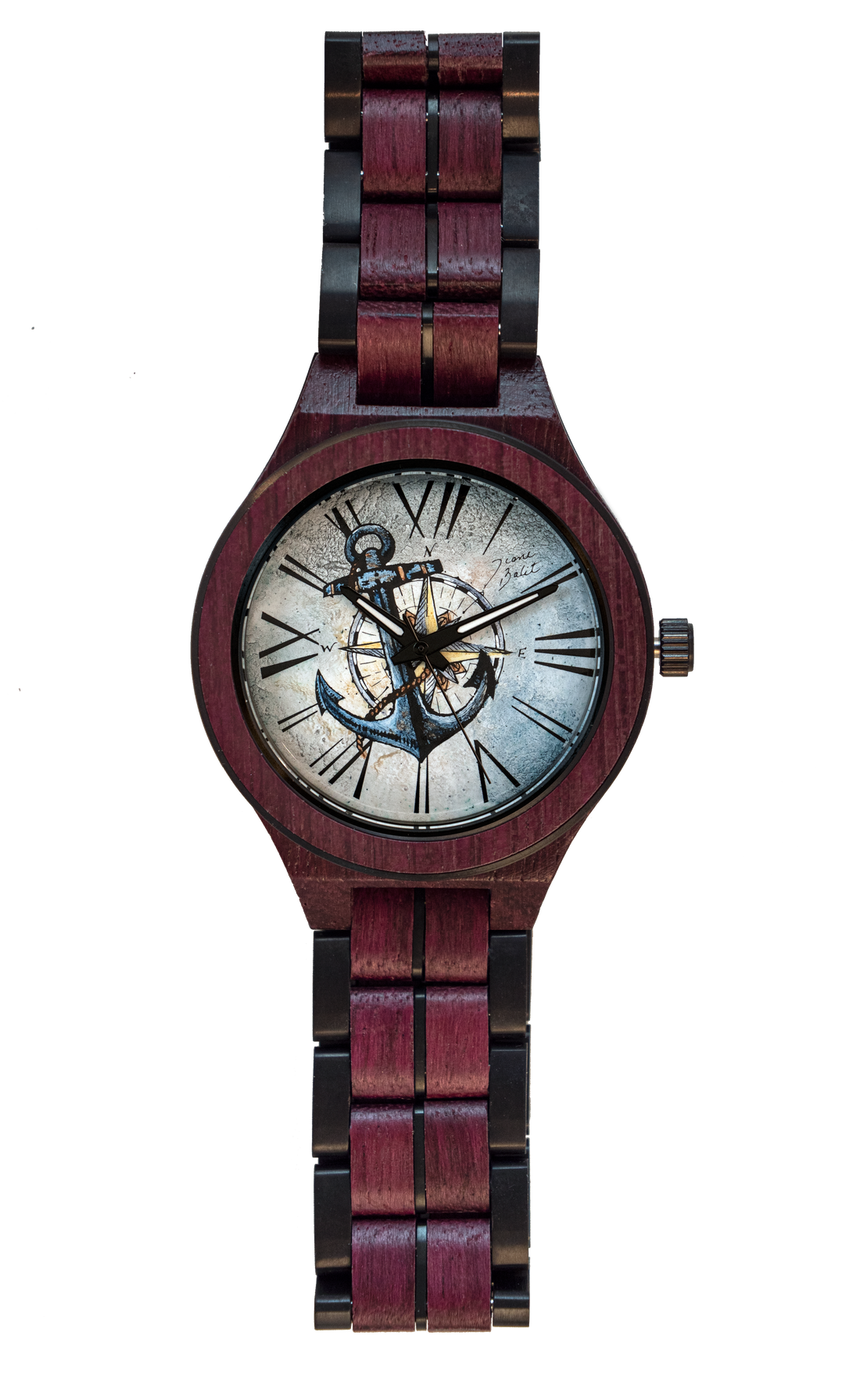 Men's watch in exotic wood | ANCHOR AND WIND ROSE