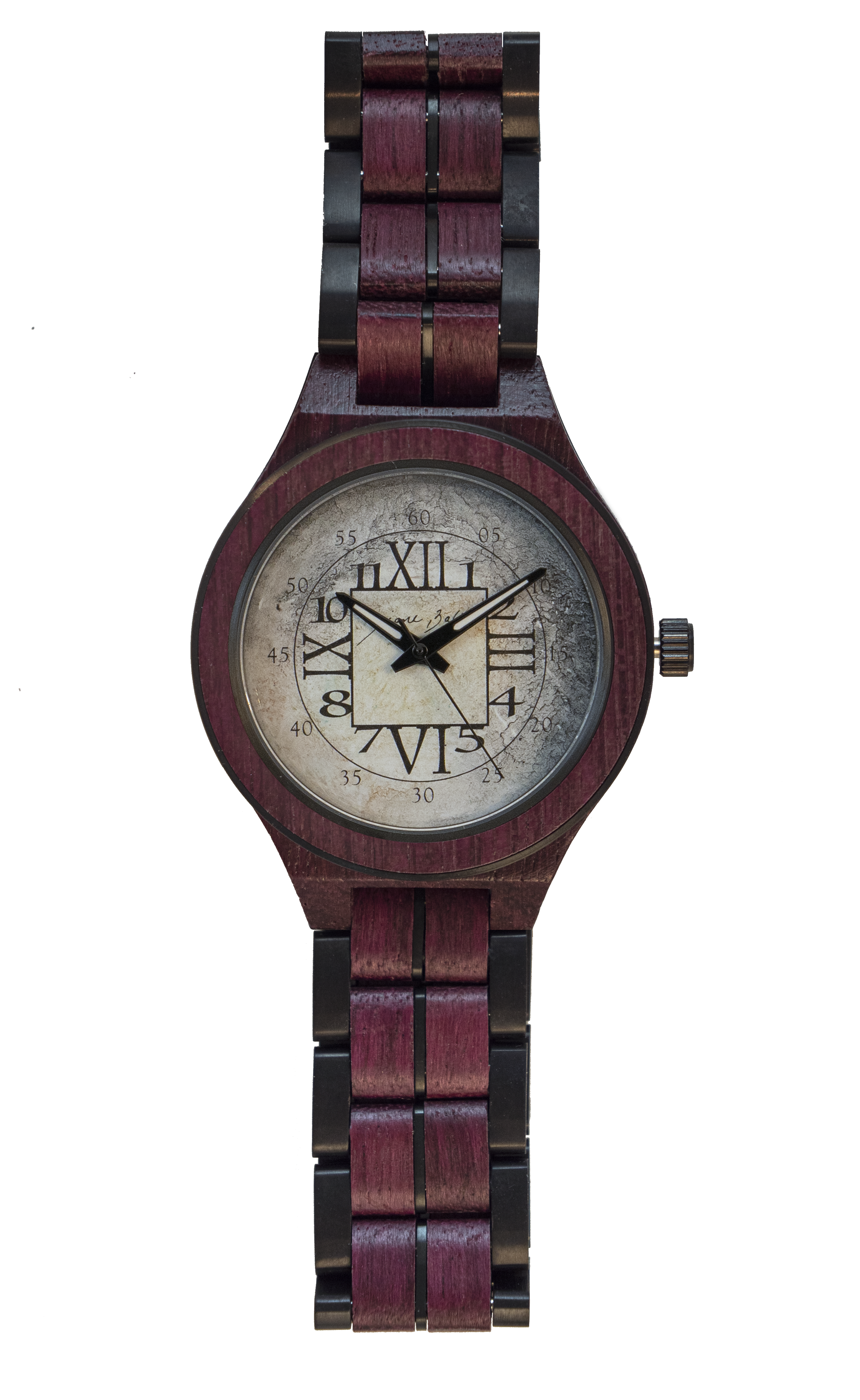 Montre pour homme en bois exotique | CHIFFRES ARABE ET ROMAIN