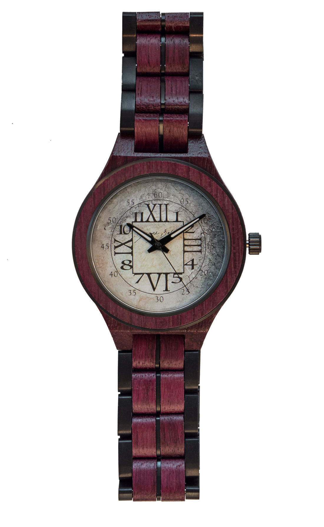 Montre pour homme en bois exotique | CHIFFRES ARABE ET ROMAIN