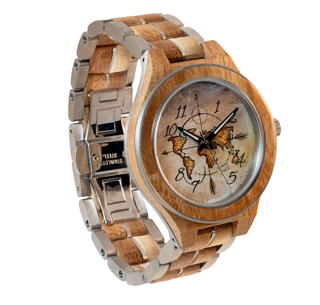 Montre pour  homme en bois  exotique | MAPPEMONDE