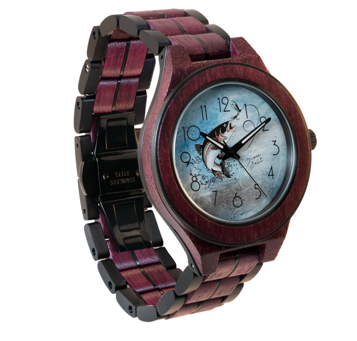 Montre pour homme en bois exotique| TRUITE