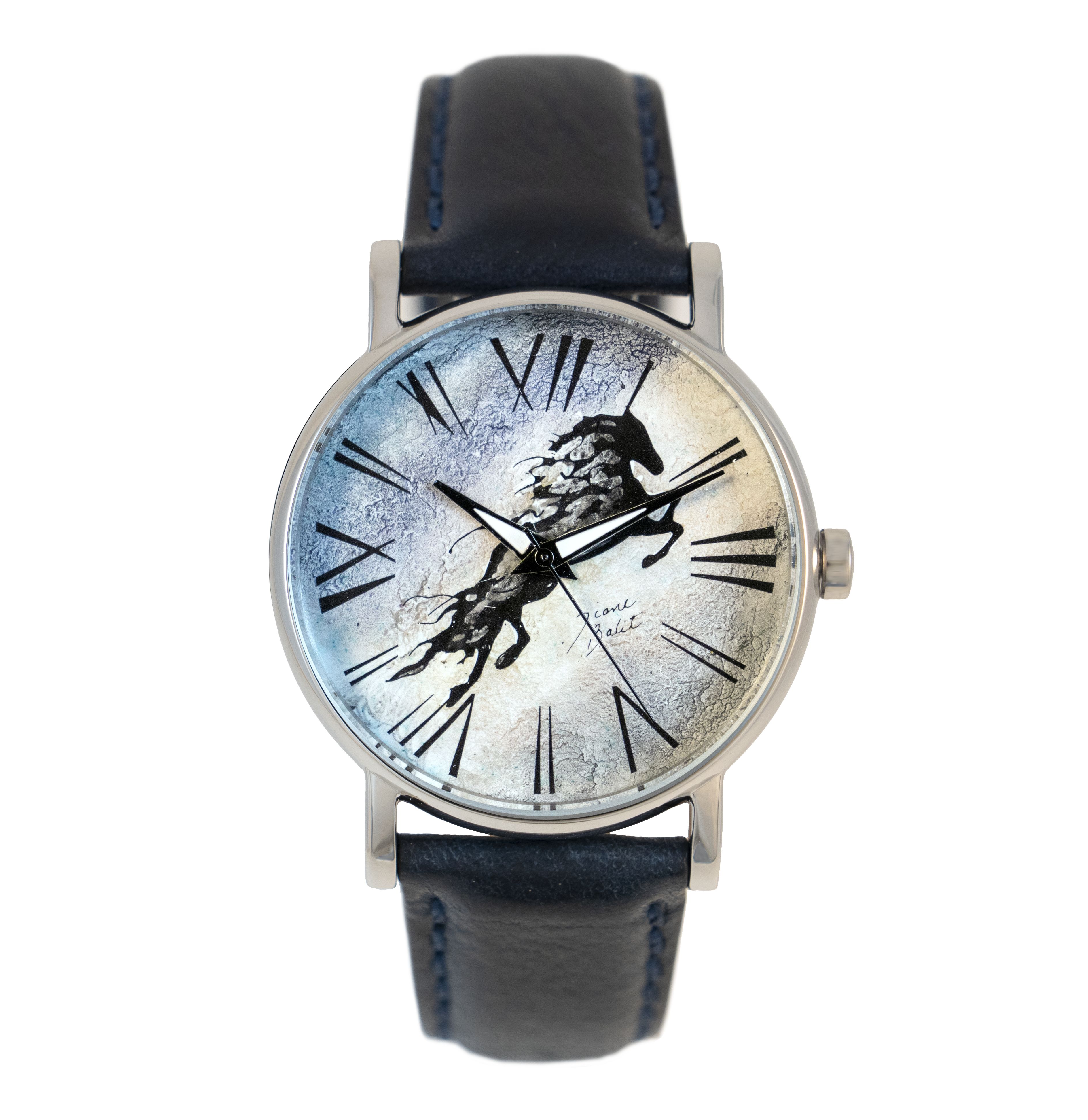 Men's stainless steel watch with leather strap | HORSE