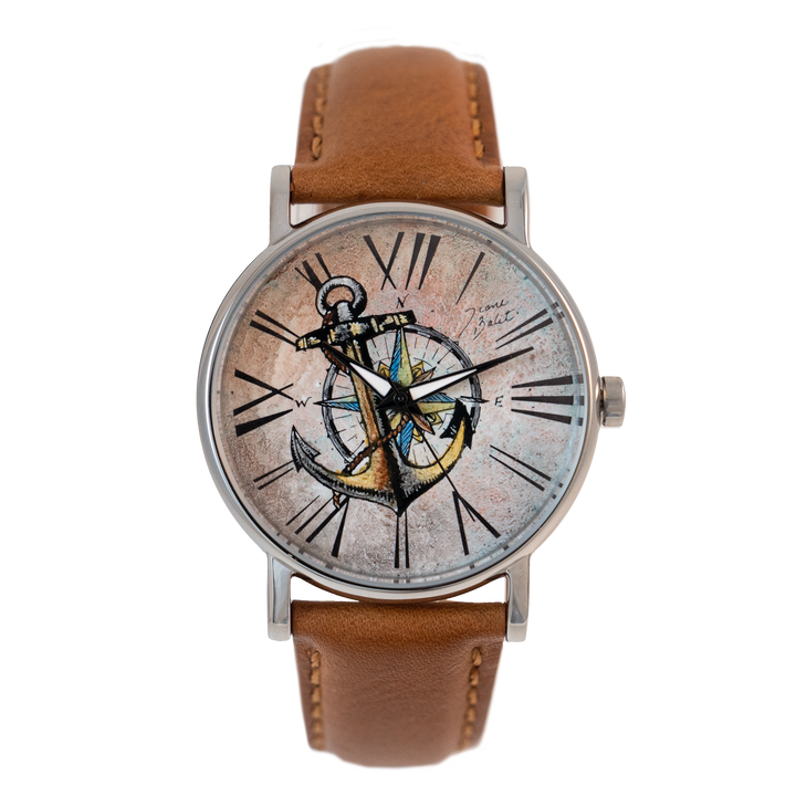 Montre homme acier et cuir | ANCRE