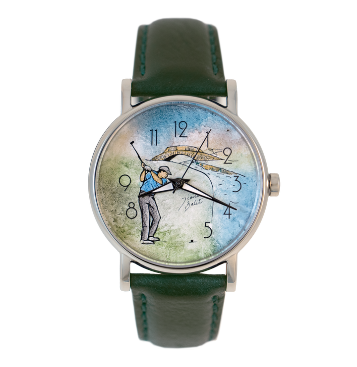 Montre homme acier et cuir | GOLF ST-ANDREWS  (Écosse)