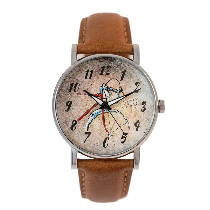 Montre pour homme acier et cuir | VÉLO VINTAGE