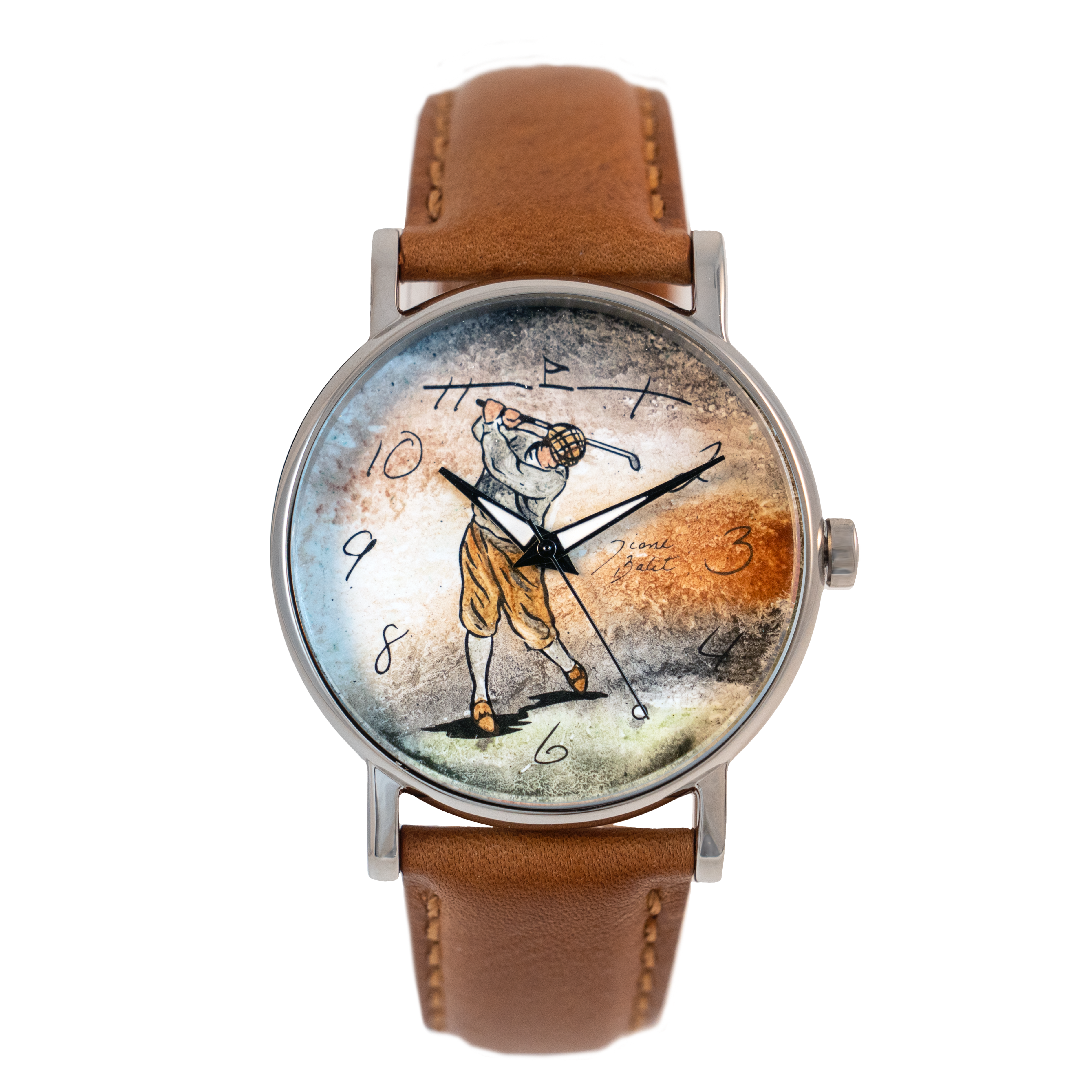 Montre homme acier et cuir | GOLFEUR