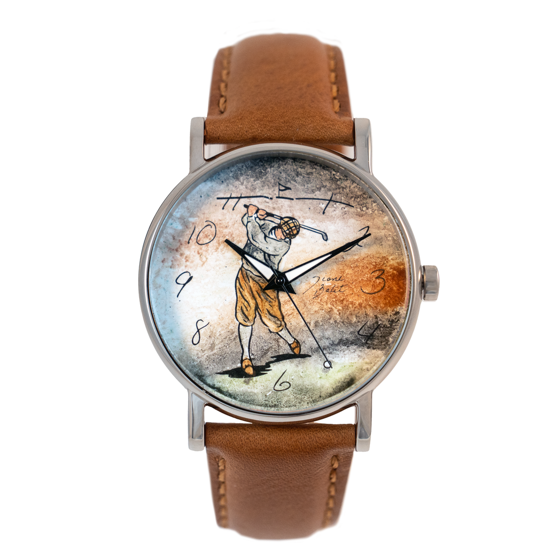 Montre homme acier et cuir | GOLFEUR