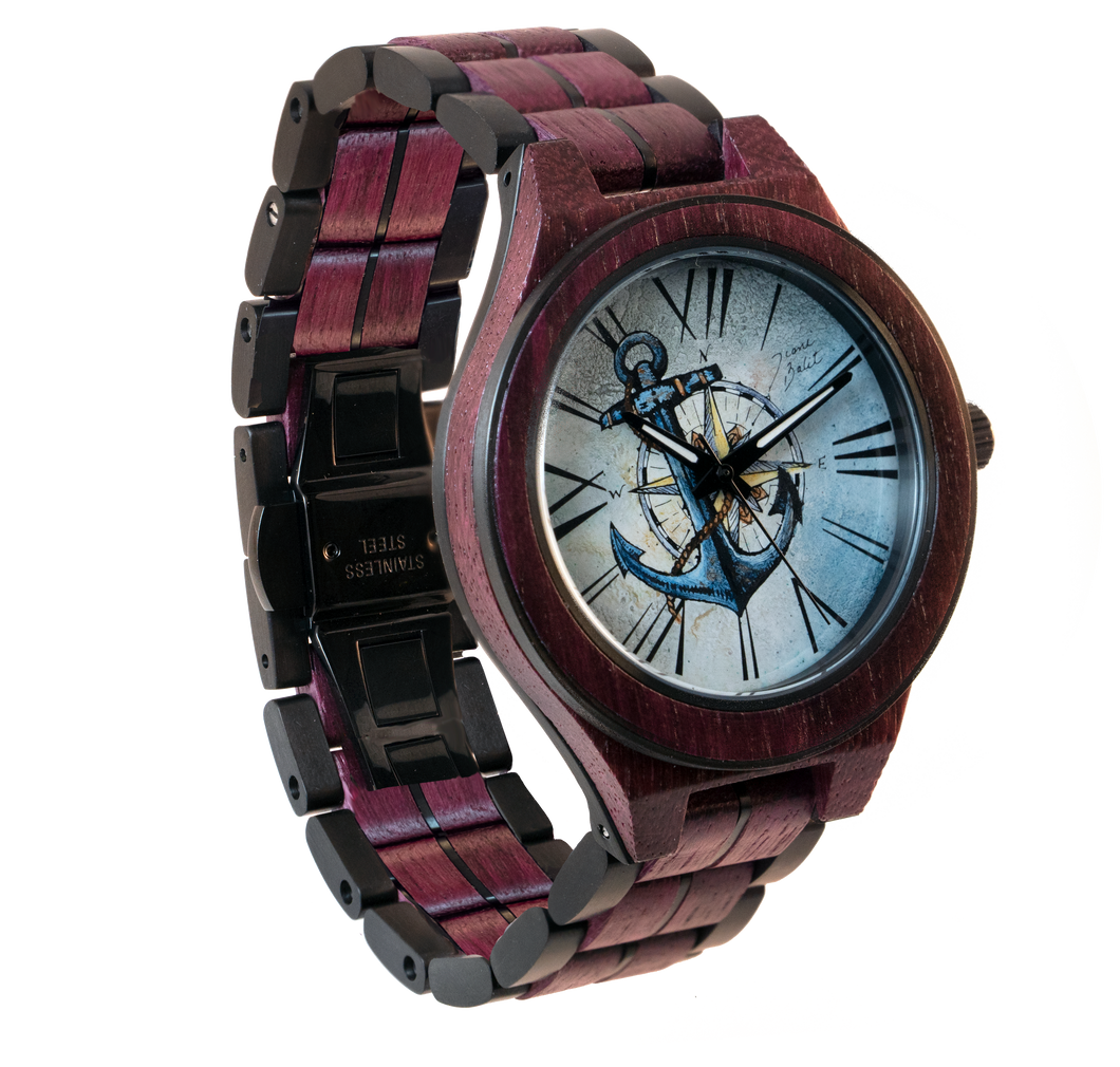 Men's watch in exotic wood | ANCHOR AND WIND ROSE