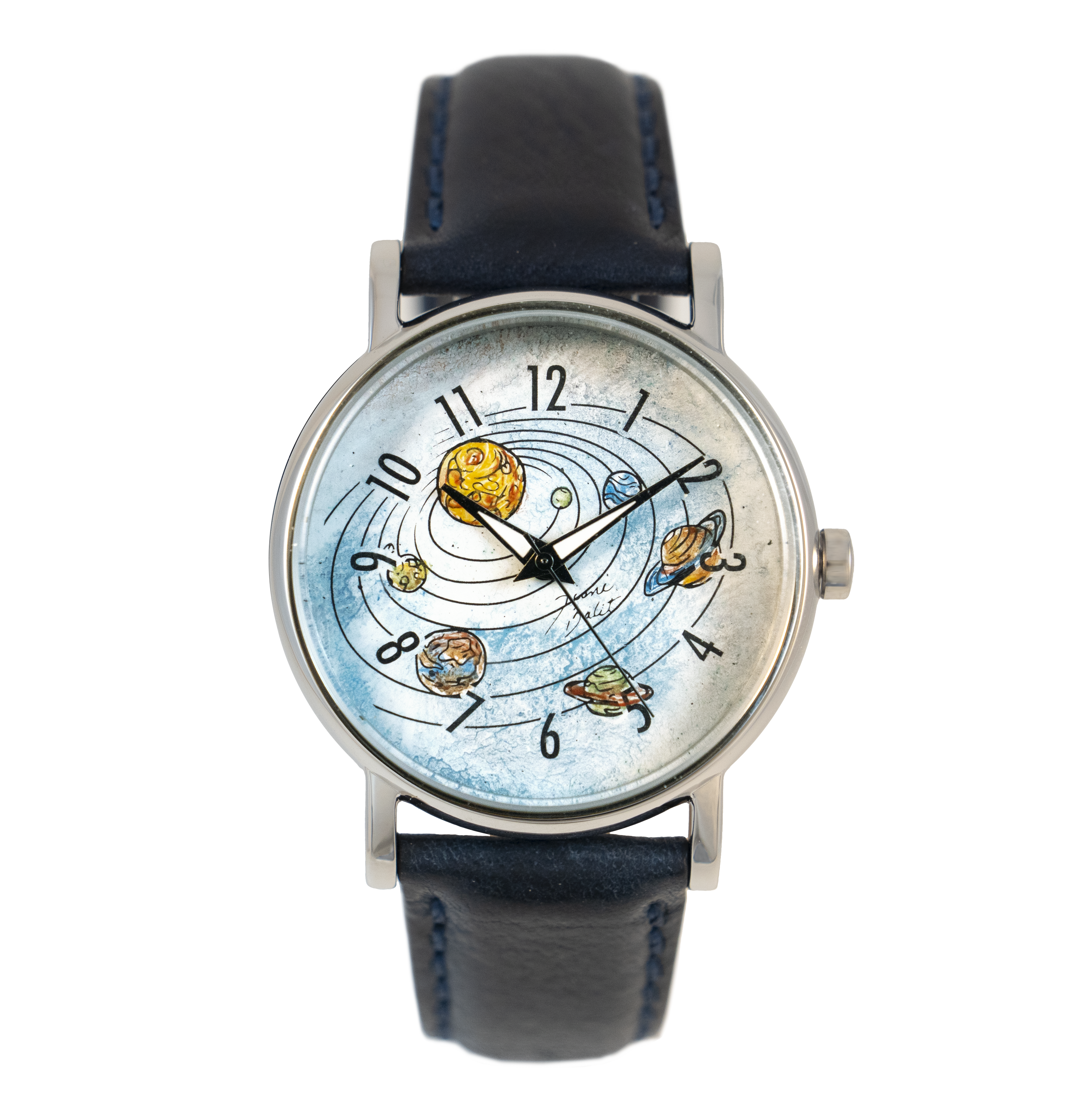 Men's stainless steel watch with leather strap | CONSTELLATION