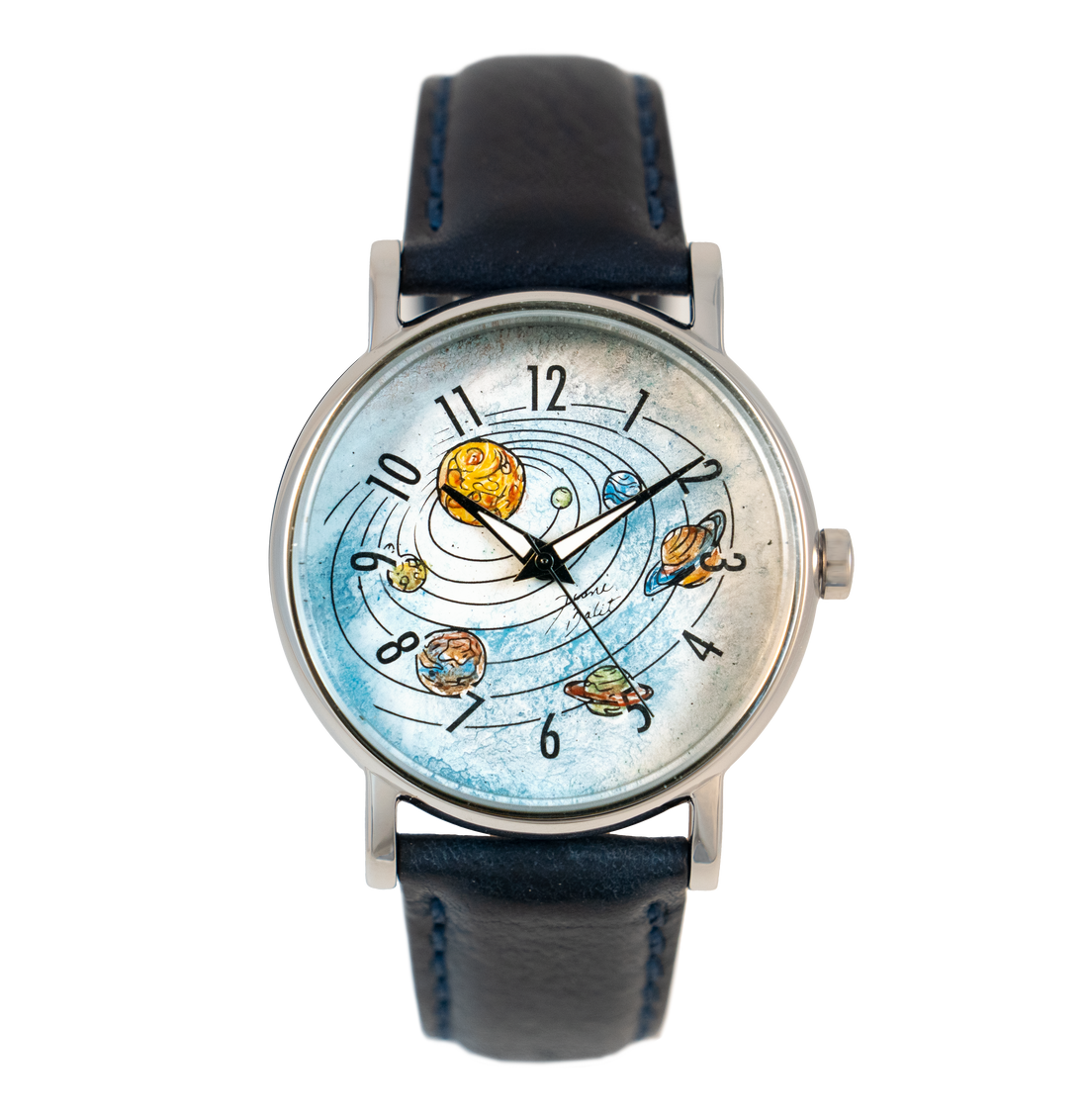 Men's stainless steel watch with leather strap | CONSTELLATION
