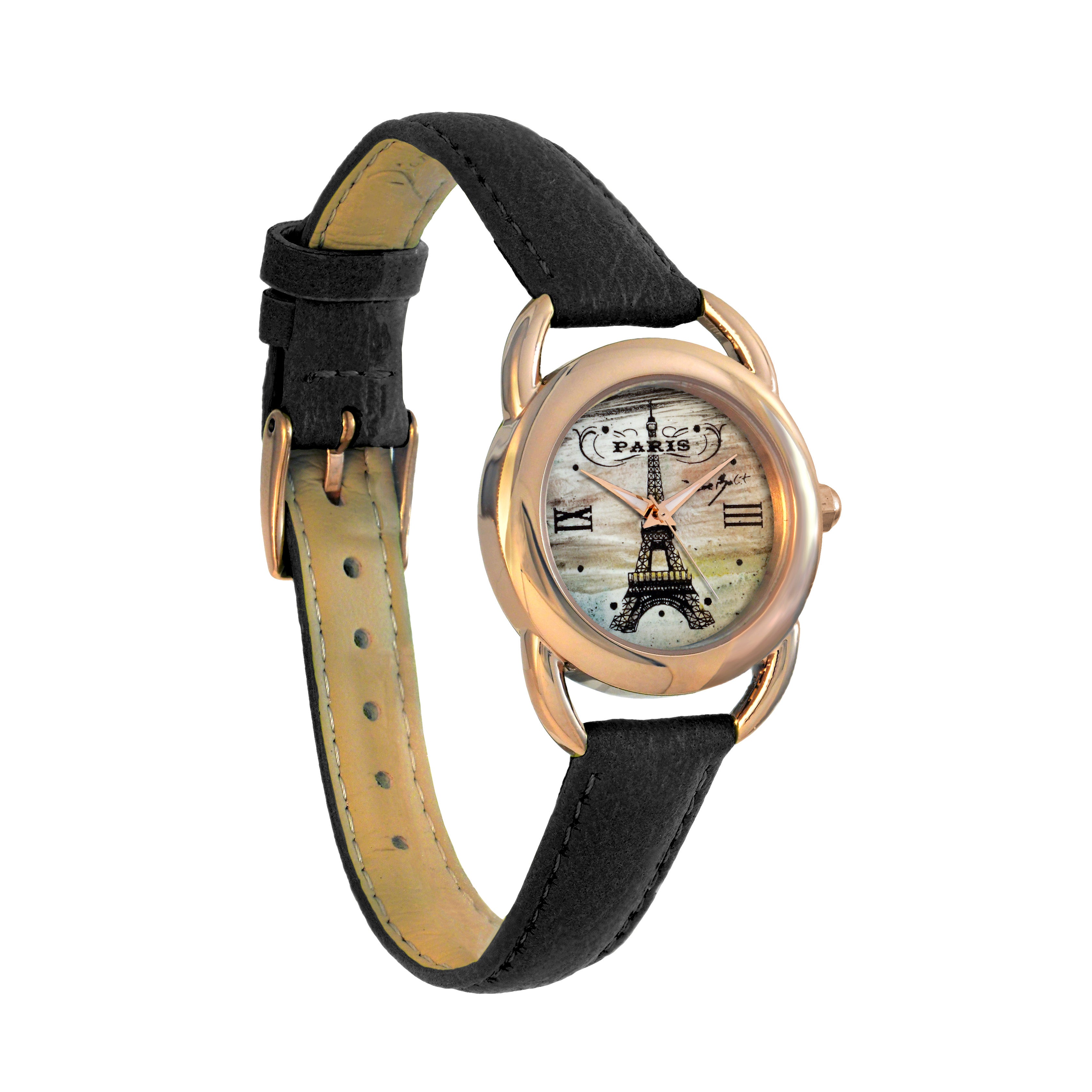 Montre femme cuir végane voyage/ PARIS TOUR EIFFEL