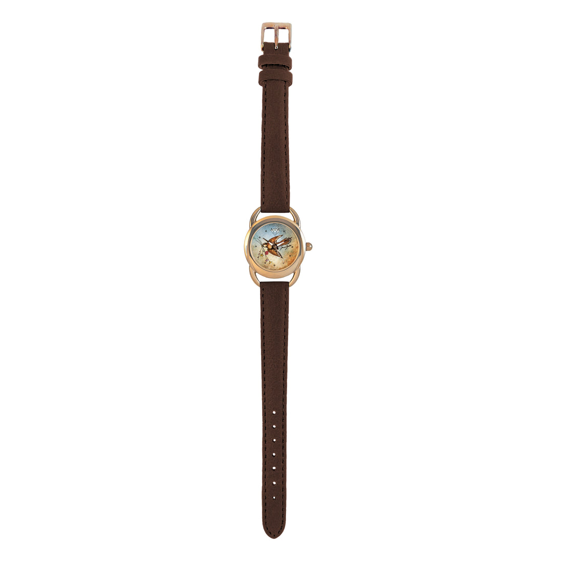 Montre femme nature cuir végane/ COLOMBE PRINTEMPNIÈRE