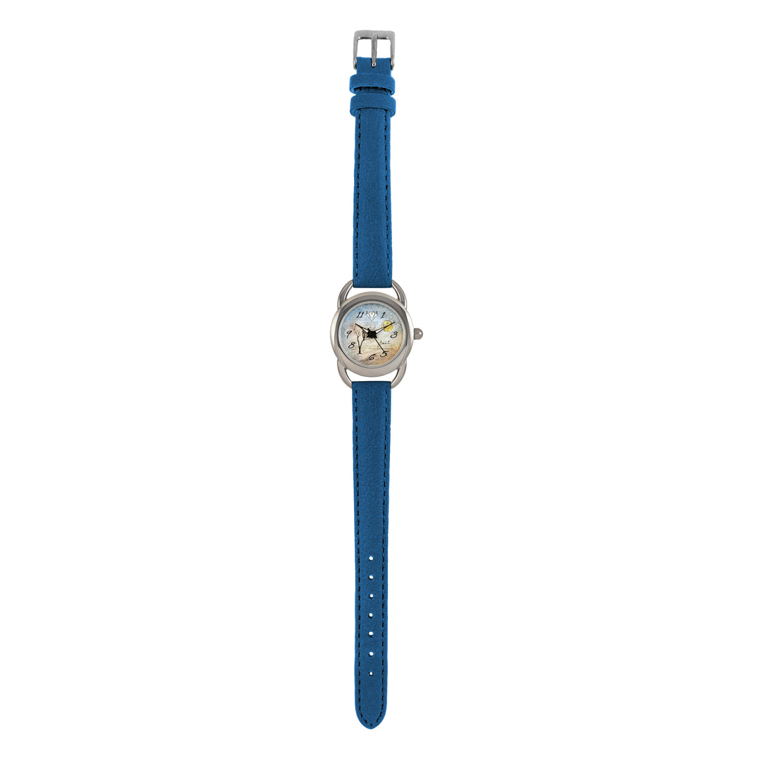 Montre femme nature cuir végane/ ARBRE LUNE DE NUIT