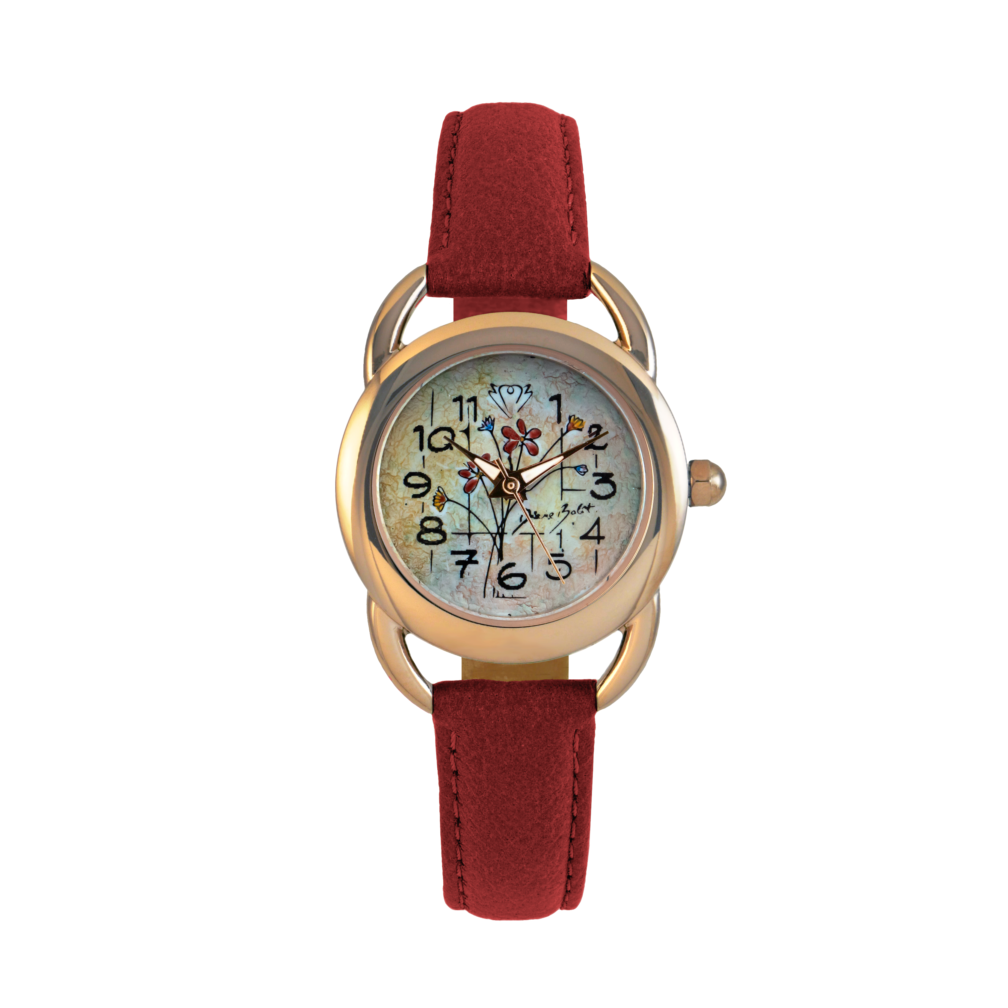 Montre femme nature cuir végane/ FLEURS DES CHAMPS