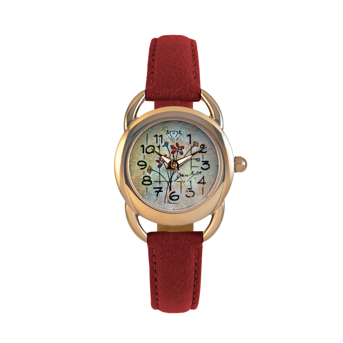 Montre femme nature cuir végane/ FLEURS DES CHAMPS