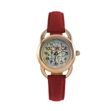Load image into Gallery viewer, Women&#39;s natural vegan leather watch/ FIELD FLOWERS

