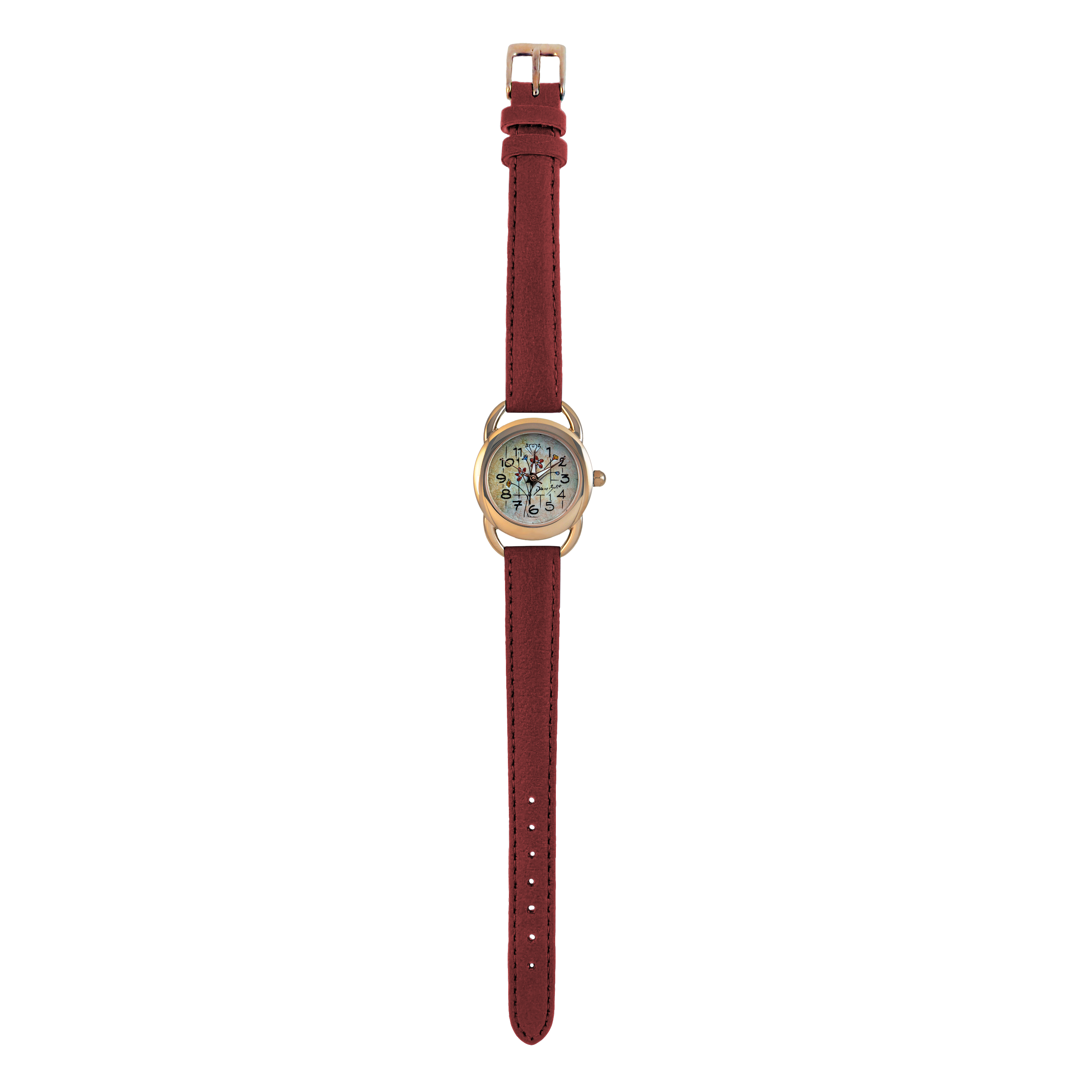 Montre femme nature cuir végane/ FLEURS DES CHAMPS