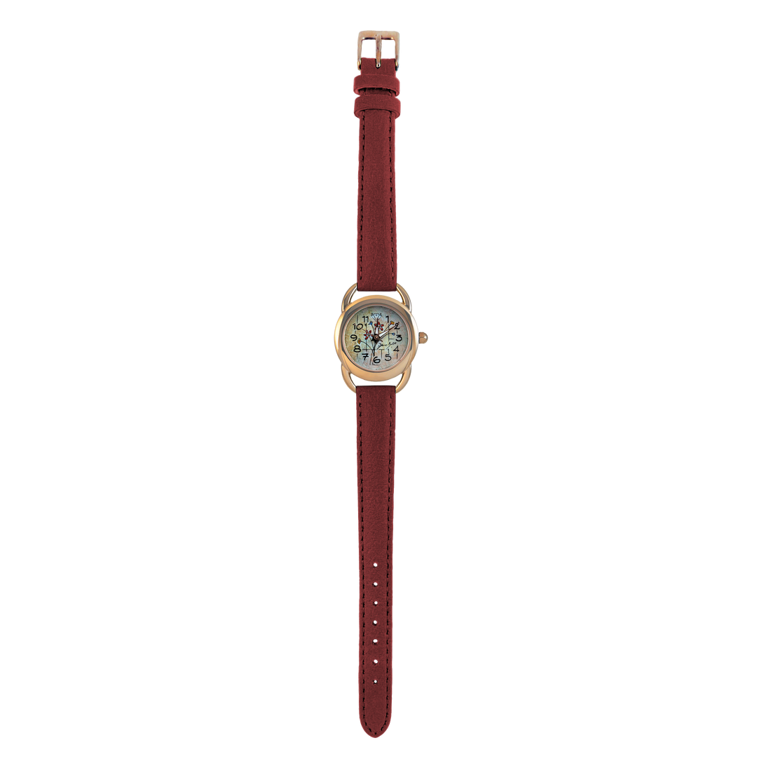Montre femme nature cuir végane/ FLEURS DES CHAMPS