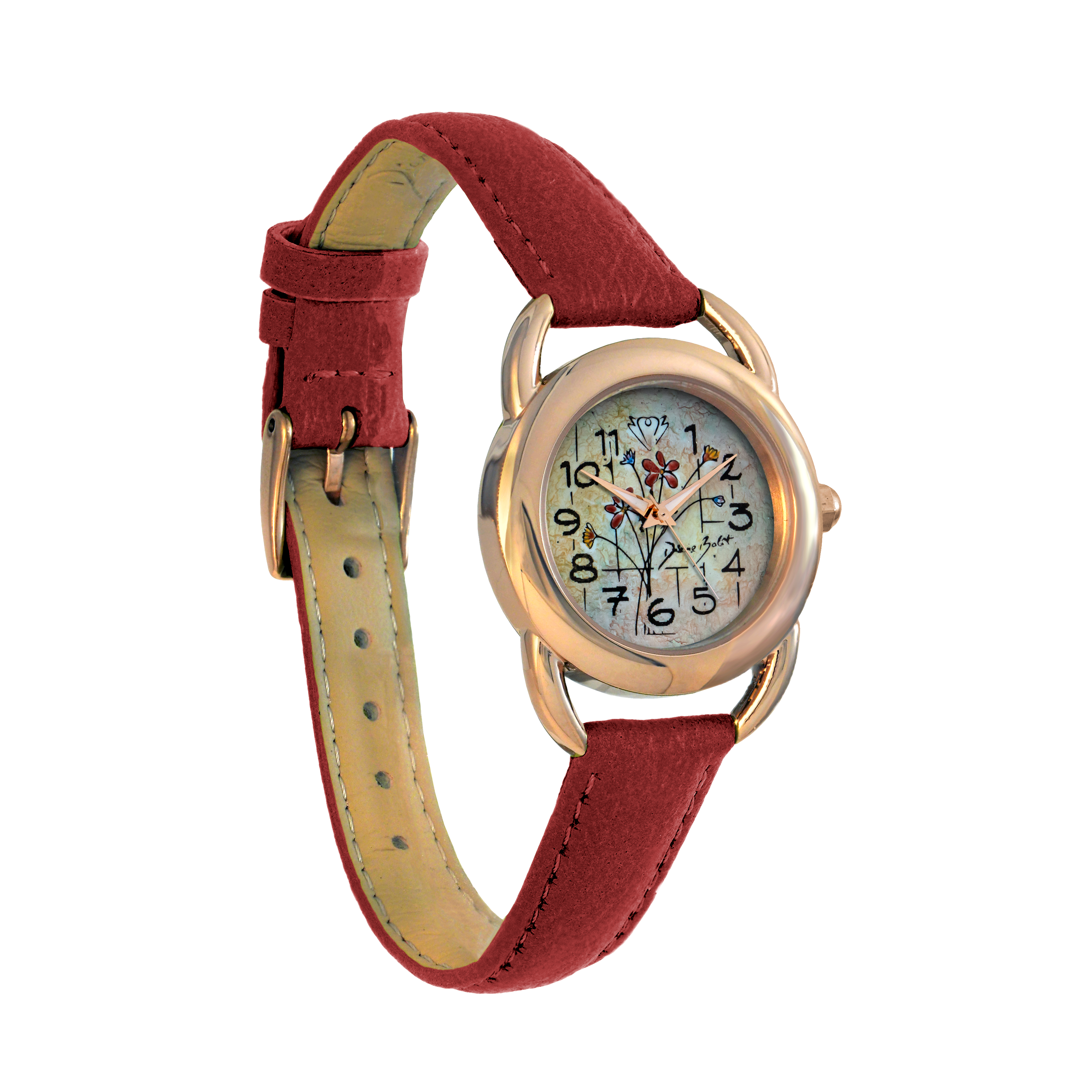 Montre femme nature cuir végane/ FLEURS DES CHAMPS