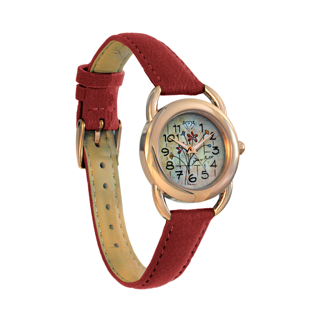 Montre femme nature cuir végane/ FLEURS DES CHAMPS