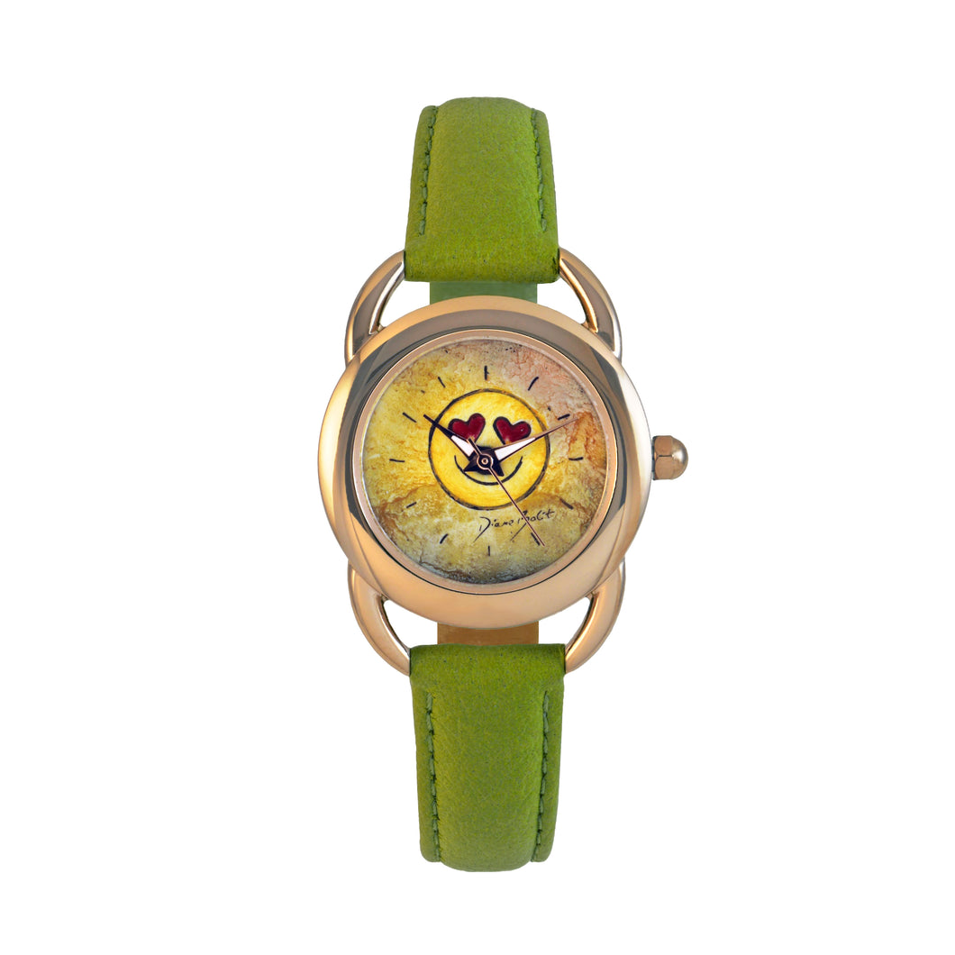 Women's fashion watch in vegan leather / SMILE HEARTS