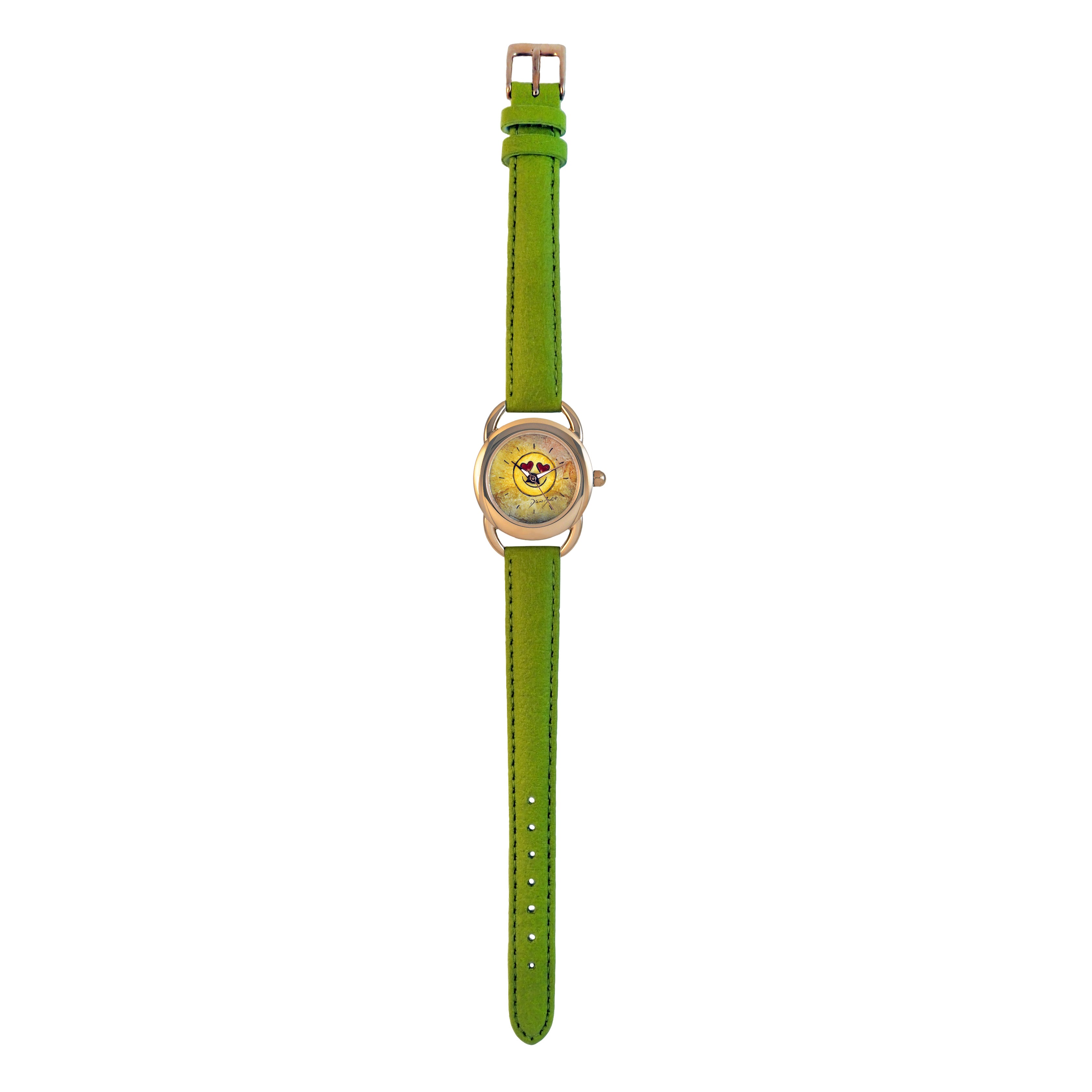 Montre femme fashion cuir végane/ SOURIRE COEURS