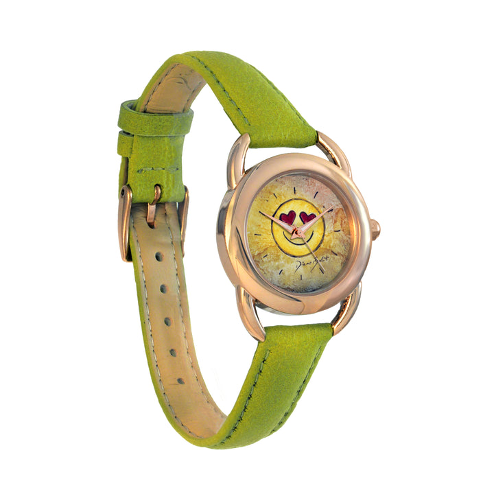 Montre femme fashion cuir végane/ SOURIRE COEURS