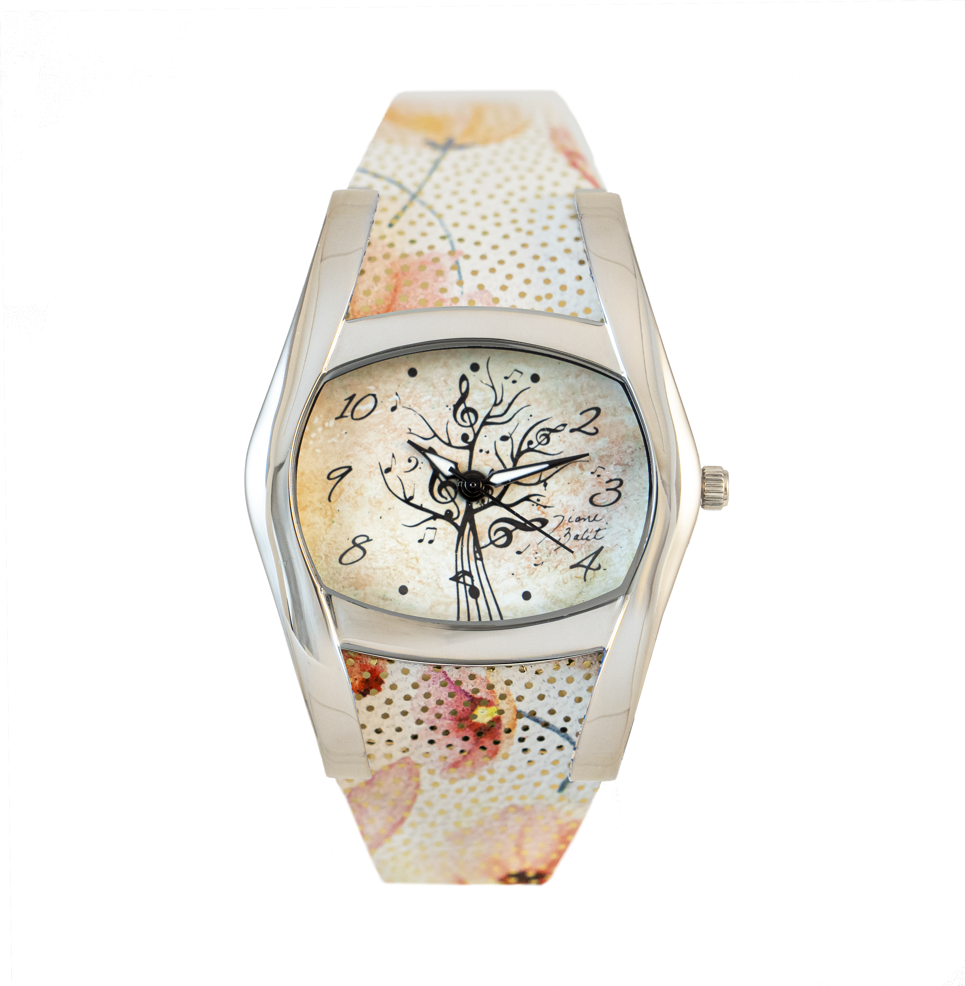 bracelet fleuri en cuir souple