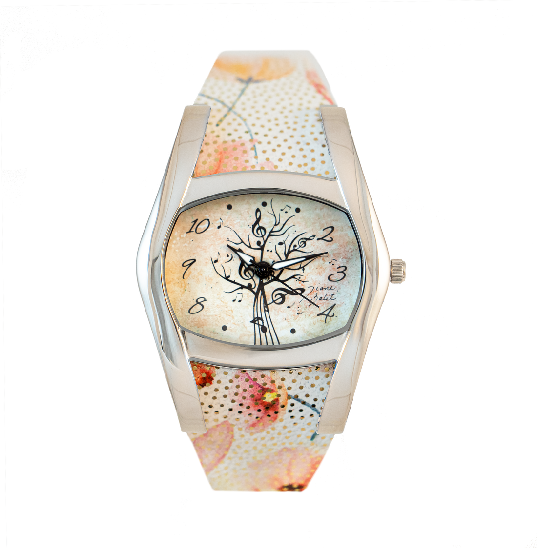 bracelet fleuri en cuir souple