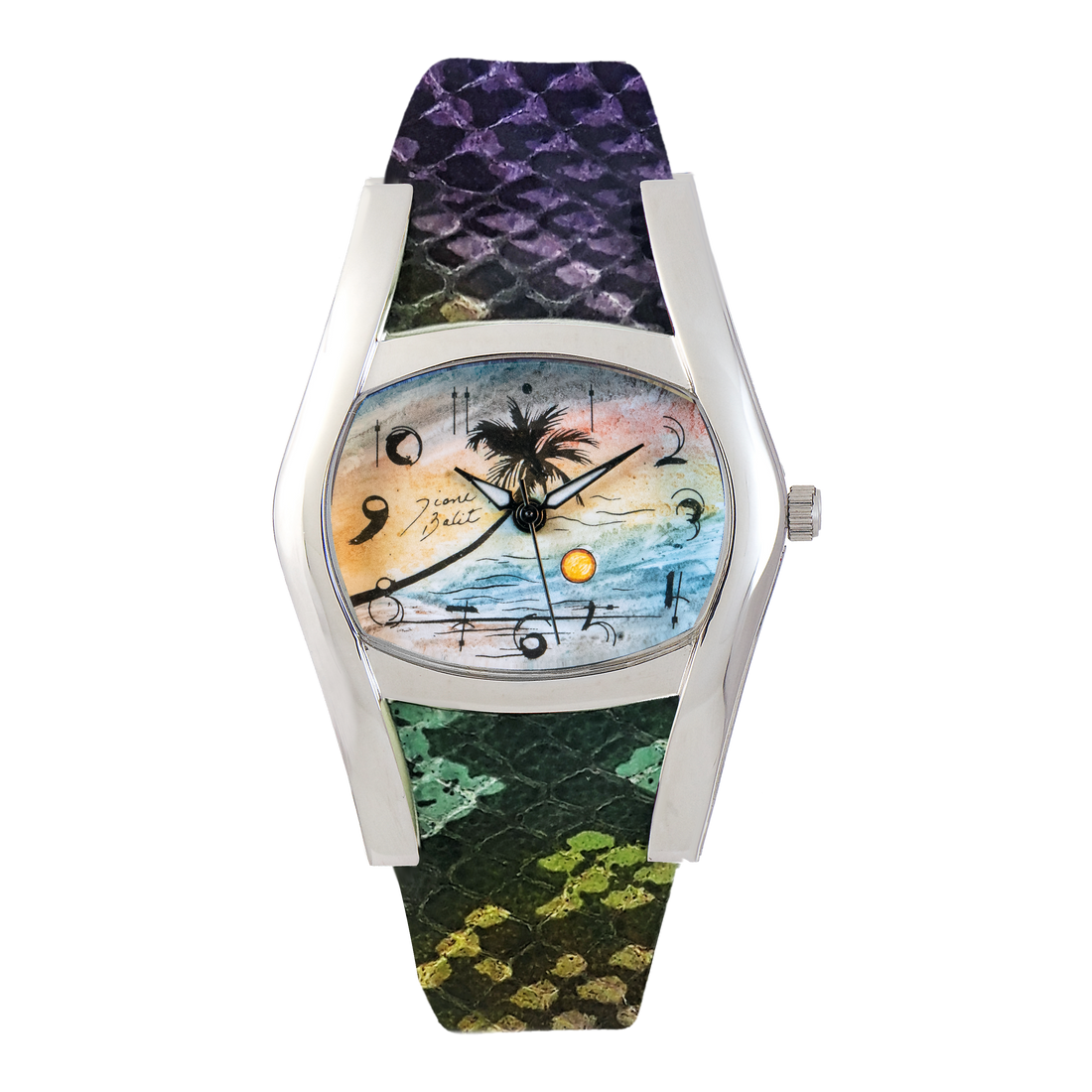 Montre femme voyage | PALMIER COUCHER DE SOLEIL
