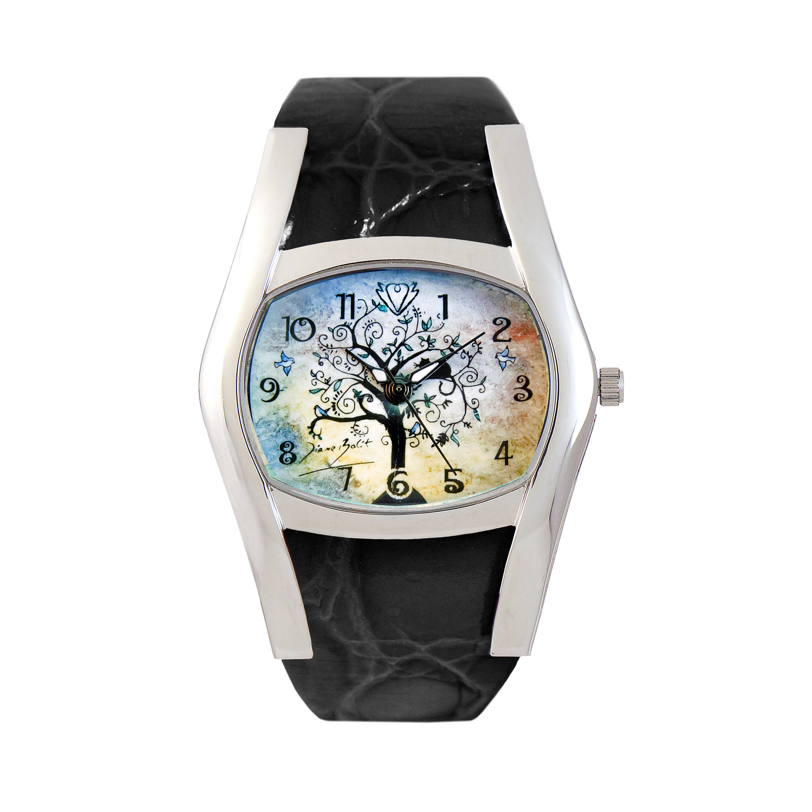 Montre femme unique | ARBRE CHAT NOIR